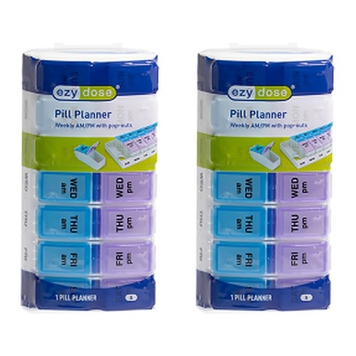 Ezy Dose AM/PM Travel Pill Reminder Pack of 2