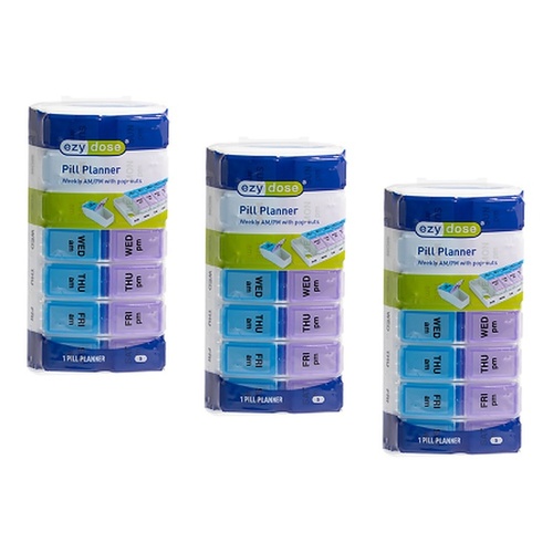 Ezy Dose AM/PM Travel Pill Reminder Pack of 3