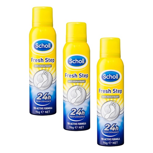 Scholl Fresh Step Antiperspirant Foot Spray 98g Pack of 3