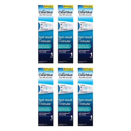 Clearblue Rapid Detection Pregnancy Test Pack of 6