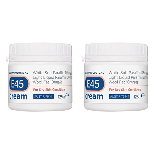 E45 Cream For Dry Skin Conditions 125g Pack of 2