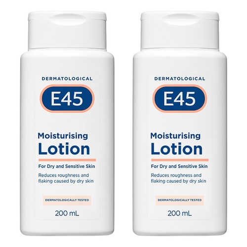 E45 Moisturising Lotion for Dry Skin 200mL Pack of 2