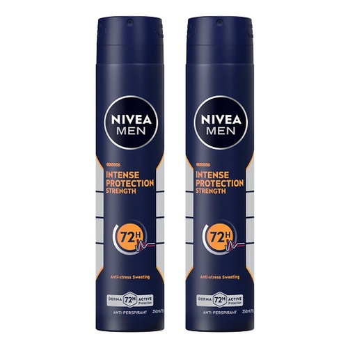 NIVEA MEN Intense Protection Strength Aerosol 250mL Pack of 2