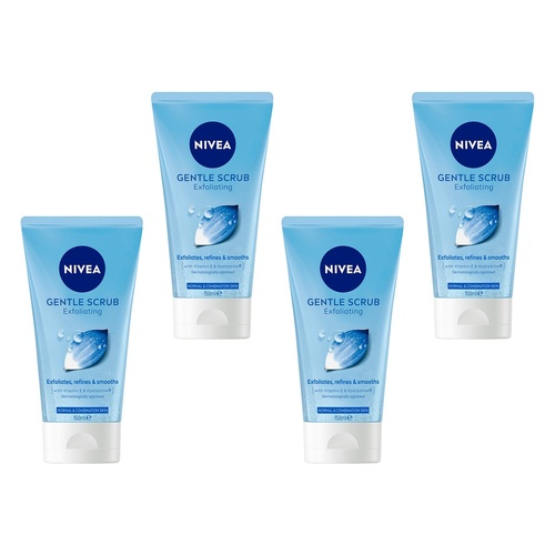 NIVEA Gentle Exfoliating Scrub 150mL Pack of 4