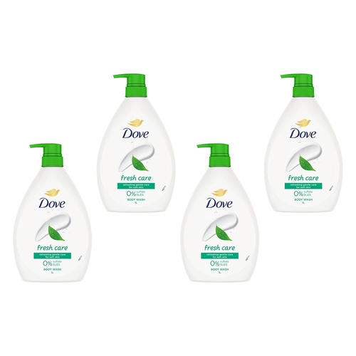Dove Fresh Care Body Wash 1L Pack of 4