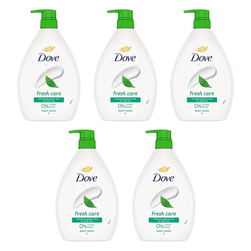 Dove Fresh Care Body Wash 1L Pack of 5