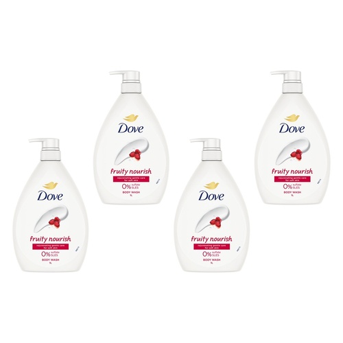 Dove Fruity Nourish Body Wash 1L Pack of 4