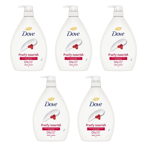 Dove Fruity Nourish Body Wash 1L Pack of 5