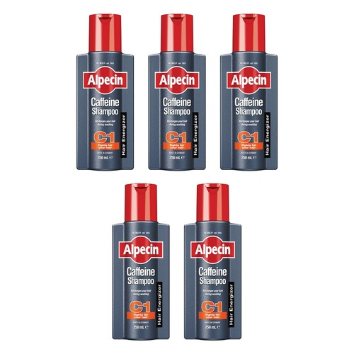 Alpecin Caffeine Shampoo C1 For Stronger Hair 250mL Pack of 5