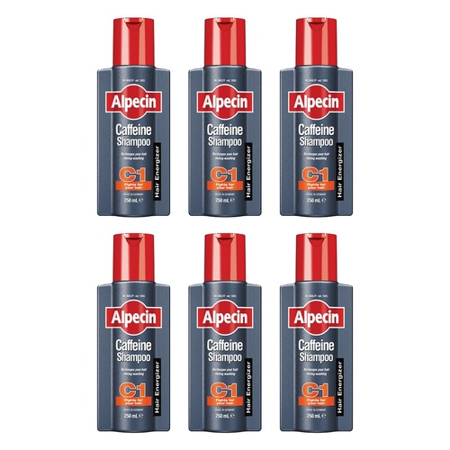 Alpecin Caffeine Shampoo C1 For Stronger Hair 250mL Pack of 6
