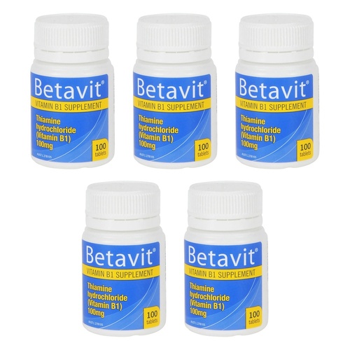 Betavit 100mg Tablets - Bottle of 100 Pack of 5