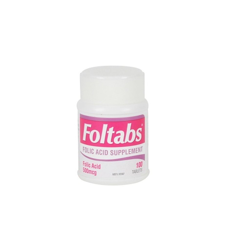 Foltabs Folic Acid 500mcg Tablets