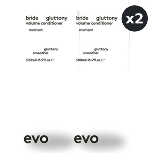 Evo Bride of Gluttony Volumising Conditioner 500ml Pack of 2