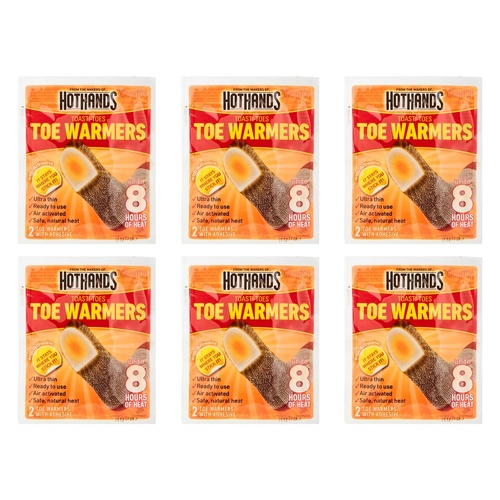 Hot Hands Toe Warmers x 24 Bundle of 6