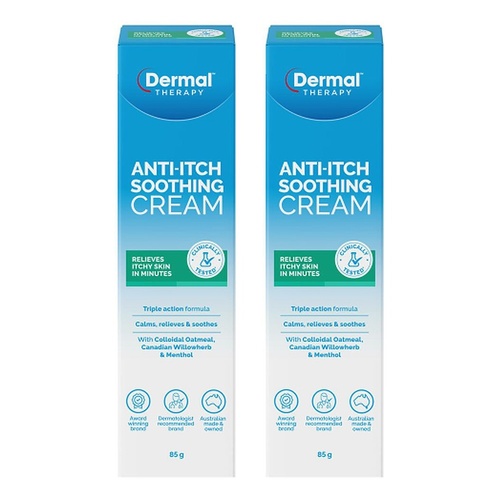 Dermal Therapy Anti-Itch Soothing Cream 85g Pack of 2