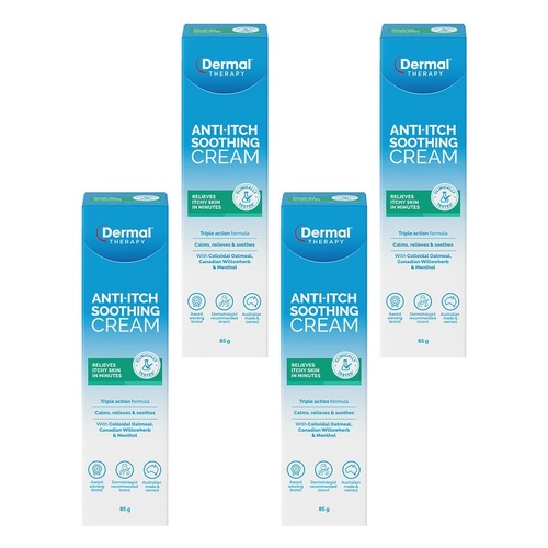 Dermal Therapy Anti-Itch Soothing Cream 85g Pack of 4