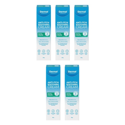 Dermal Therapy Anti-Itch Soothing Cream 85g Pack of 5