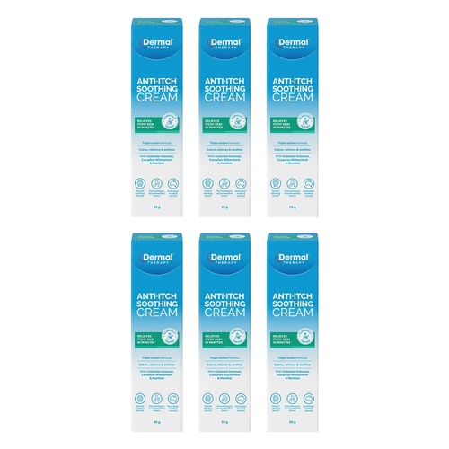 Dermal Therapy Anti-Itch Soothing Cream 85g Pack of 6