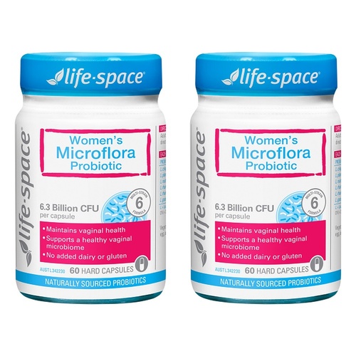Life-Space Women's Microflora Probiotic 60 Capsules Pack of 2