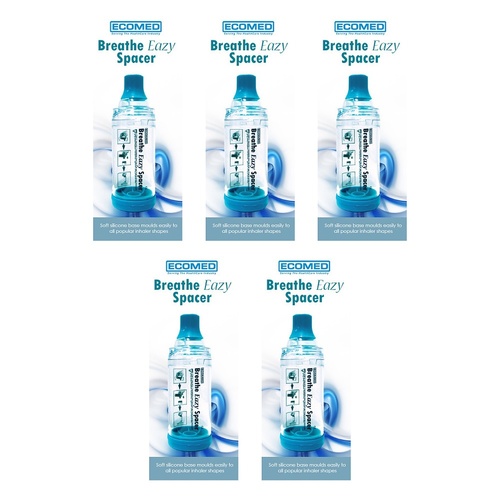 Ecomed Breathe Eazy Spacer with Mouth Piece Pack of 5