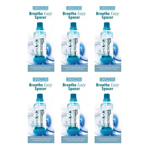 Ecomed Breathe Eazy Spacer with Mouth Piece Pack of 6