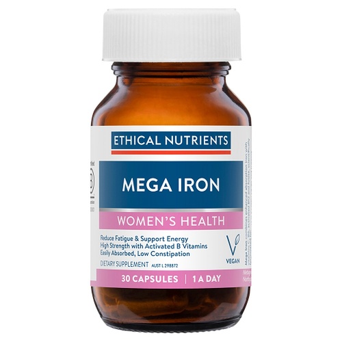 Ethical Nutrients Mega Iron Women's Health 30 Capsules