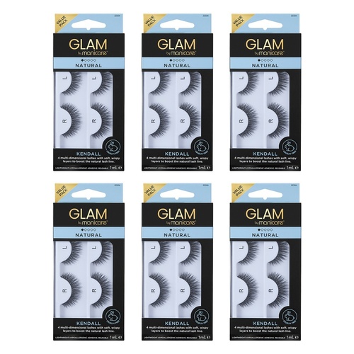 Glam by Manicare Kendall Mink Effect Lashes 2 Pairs Pack of 6