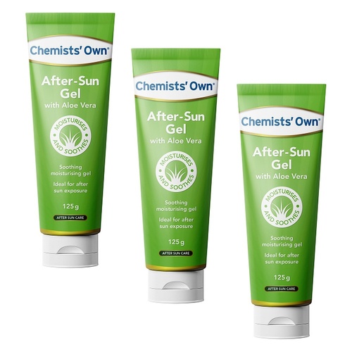 Chemists' Own After-Sun Gel with Aloe Vera Tube 125g Pack of 3