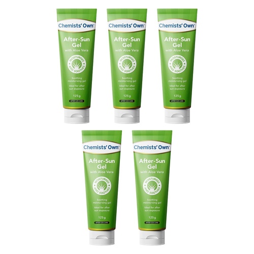 Chemists' Own After-Sun Gel with Aloe Vera Tube 125g Pack of 5