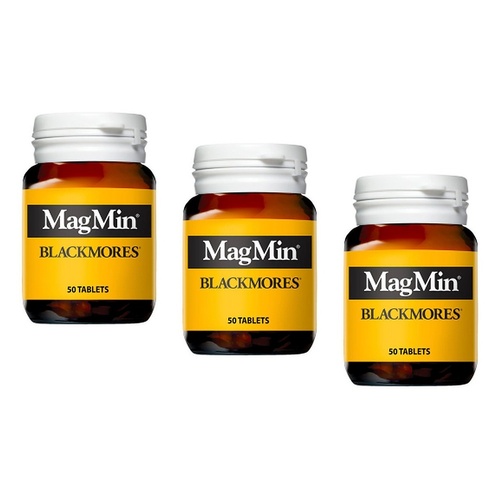 Blackmores MagMin (PBS) Tablets 50 Bottle Pack of 3