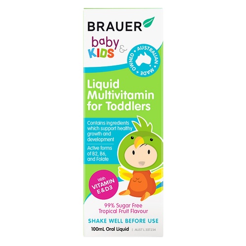 Brauer Baby & Kids Liquid Multivitamin for Toddlers 100mL