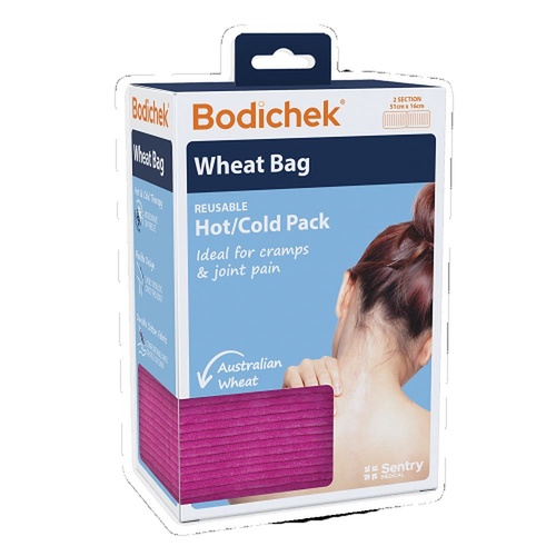 Bodichek Hot/Cold Wheat Pack, 2 Section Rectangle, 50 x 15cm