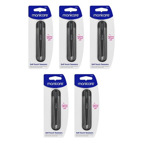 Manicare Soft Touch Tweezer Slant Tips x 3 Bundle of 5