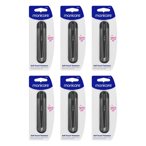 Manicare Soft Touch Tweezer Slant Tips x 3 Bundle of 6