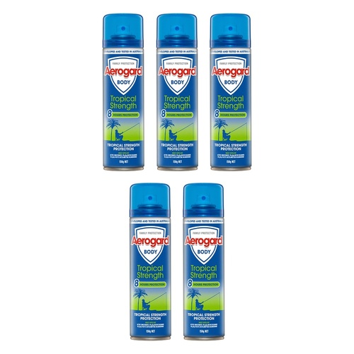 Aerogard Tropical Strength Repellent 150g Pack of 5