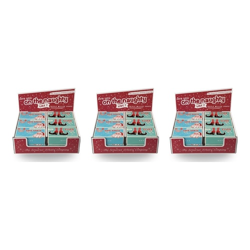 The Somerset Toiletry Co Naughty List Soap 150g Assorted Counter Display of 12 Bundle of 3