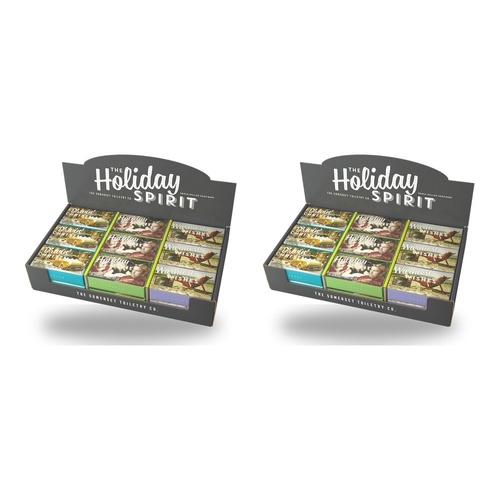 The Somerset Toiletry Co Holiday Spirit Soap 200g Assorted Counter Display of 18 Bundle of 2