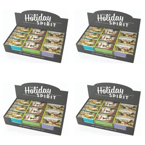 The Somerset Toiletry Co Holiday Spirit Soap 200g Assorted Counter Display of 18 Bundle of 4