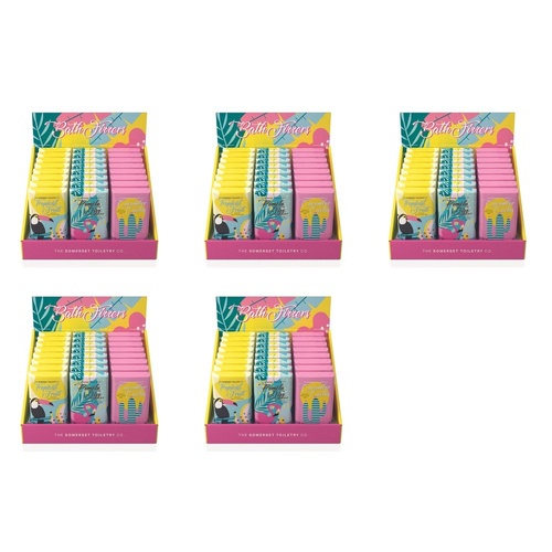 The Somerset Toiletry Co Bath Fizzer Bars 200g Assorted Counter Display of 24 Bundle of 5