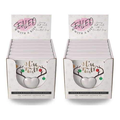 The Somerset Toiletry Co Love You Deerly Soap in a Card Counter Display of 6 Bundle of 2