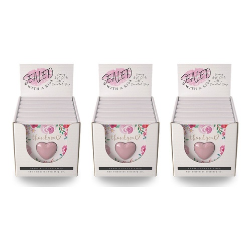 The Somerset Toiletry Co Thank You Soap in a Card Counter Display of 6 Bundle of 3