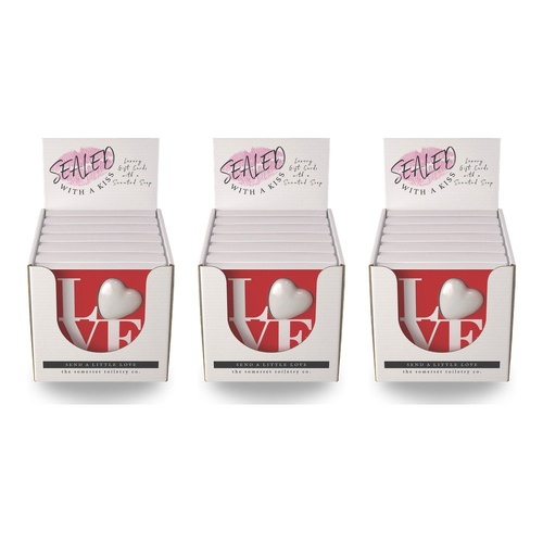 The Somerset Toiletry Co Love You Soap in a Card Counter Display of 6 Bundle of 3