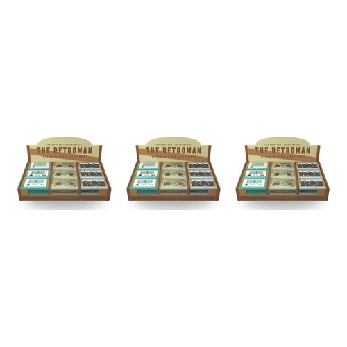 The Somerset Toiletry Co Retroman Soap 200g Assorted Counter Display of 18 Bundle of 3