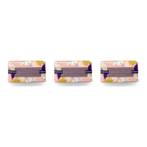 Ministry of Soap Blush Hues Wooded Rose Triple Milled Soap 200g Pack of 3
