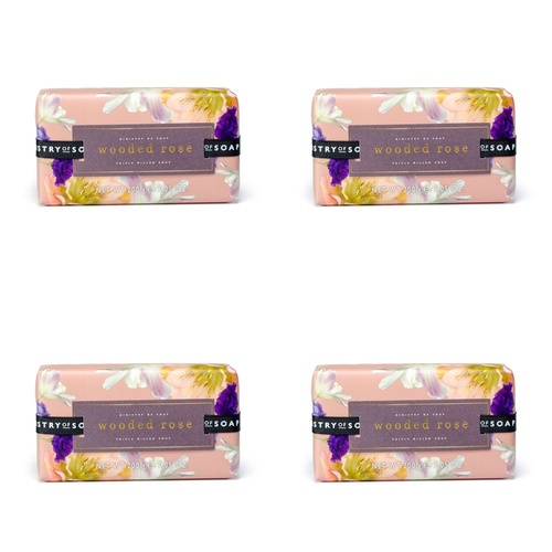 Ministry of Soap Blush Hues Wooded Rose Triple Milled Soap 200g Pack of 4