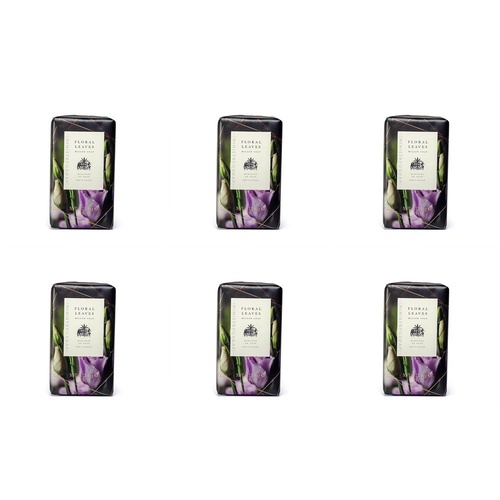 Ministry of Soap Dark Floral Collection Floral Leaves Milled Soap 200g Bundle of 6