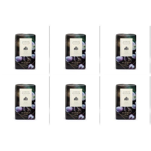 Ministry of Soap Dark Floral Collection Jasmine Blossom Milled Soap 200g Bundle of 6