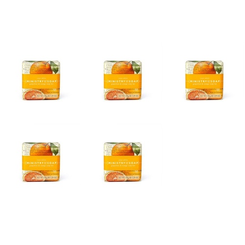 Ministry of Soap Exotic Edition Grapefruit and Orange Square Soap Bar 150g Pack of 5