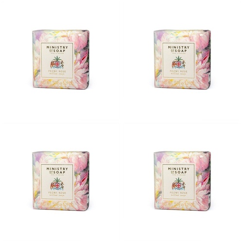 Ministry of Soap Oil Painting Spring Peony Rose Milled Soap 150g Pack of 4