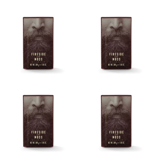 Ministry of Soap Woodsman's Fireside and Moss Milled Soap 200g Pack of 4